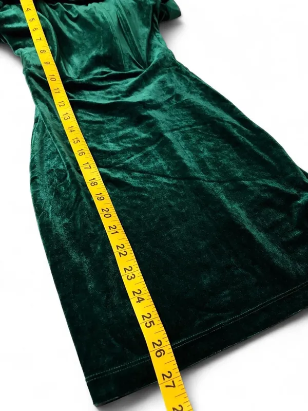 Windsor Emerald Green Velvet Ruffle Mini Dress XS NWT - Image 8