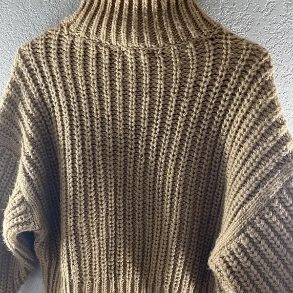 H&M Chunky Knit Turtleneck Boxy Sweater - Image 14