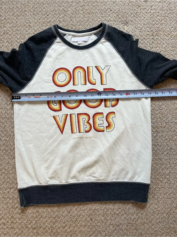 Spiritual Gangster Only Good Vibes Retro Raglan Crewneck Sweatshirt size small - Image 7