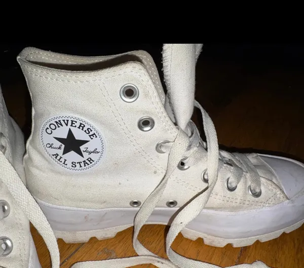 White platform Converse All Star trainers - Image 2