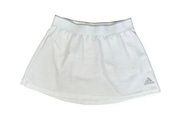 Adidas Core Club Skirt Women’s S Tennis Golf Athletic Skort Mini White Textured - Image 2