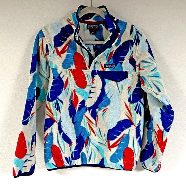 Patagonia Synchilla Snap-T Polyester Feather Dance Fleece Pullover - Image 2