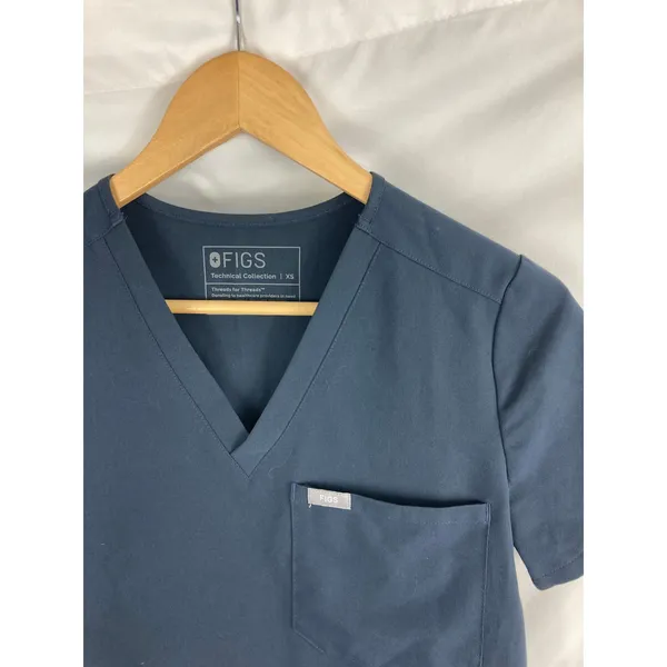 Figs Catarina Technical Collection Short Sleeve Scrub top Blue Size XS - Image 3