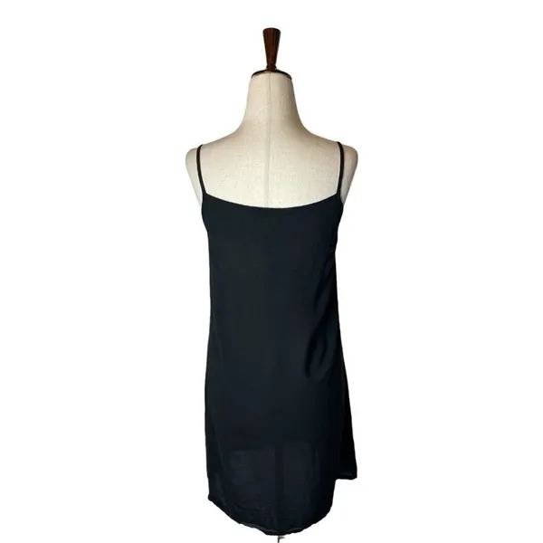 Comptoir Des Cotonniers Black Scoop Neck Mini Slip Dress Size 4‎ - Image 4
