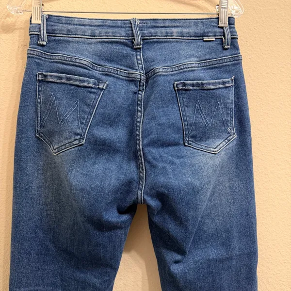 MOTHER Crop Jeans Shoot To Thrill Blue Denim Size 27- Stretch *ALTERED - Image 4