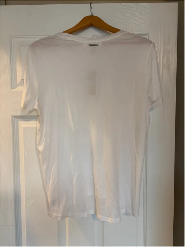 NWT Michael Kors Mirrored Disc T-Shirt Size Medium Metallic Disco Glam M2 - Image 2