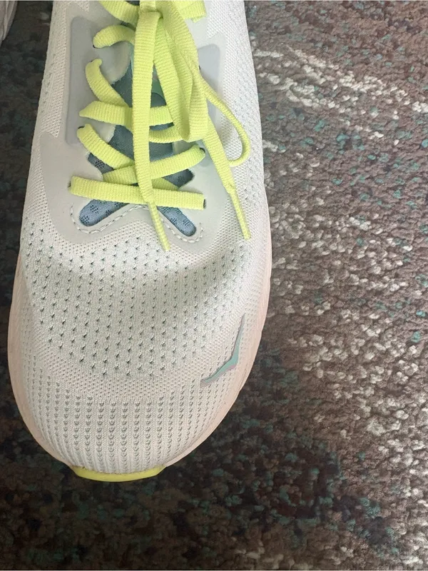 Hoka One One Women's Pale Blue Running Sneakers with Lime Accents - Image 4