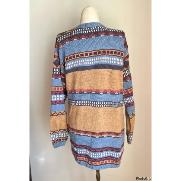 Jantzen Hand Embroidered Western Colorful Knit Cardigan - Image 2