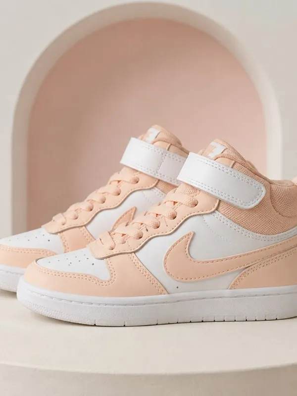 Nike Court Borough Mid 2 Echo Pink White Women’s 7 Youth 5.5Y NWT - Image 4