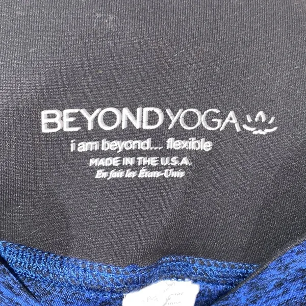 Beyond‎ Yoga Leggings Small Blue High Waist Space Dye Athletic Yoga Pants - Image 4