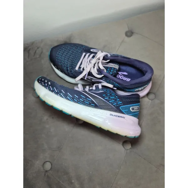 Brooks Glycerin 20 Women's Running Shoes - Navy with Teal Accents Sneakers 8.5 - Image 2