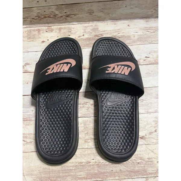 Nike Benassi JDI Slide Sandals Black Rose Gold Women's Size 9 Sandal Slip-On - Image 3