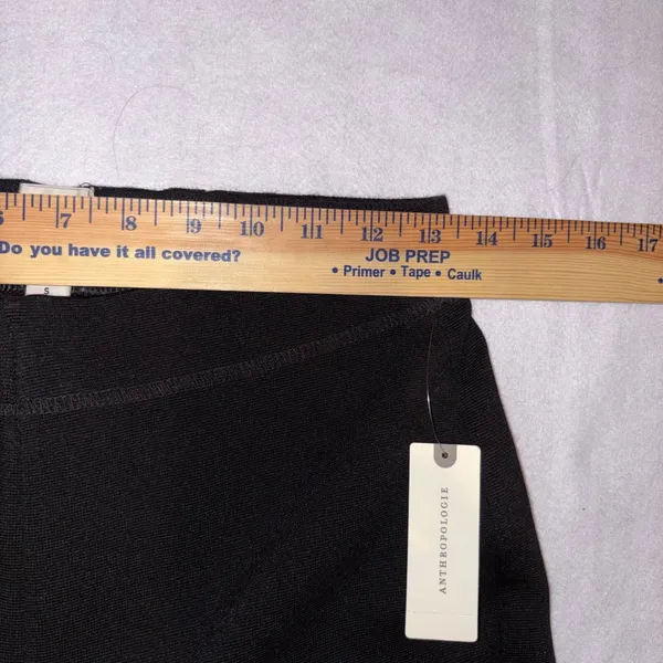 Maeve‎ Anthropologie the Margot Cropped Flare Pants Black Elastic Waist Size S - Image 7