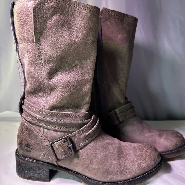 Timberland Women's Tan Leather Heeled Boots - Image 7