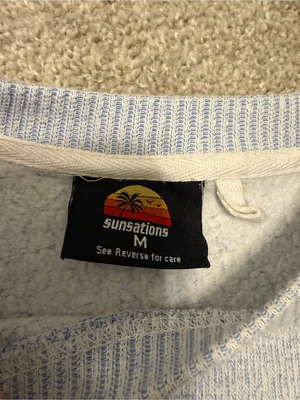 Panama City Beach Florida Crewneck Gray Size M - Image 3