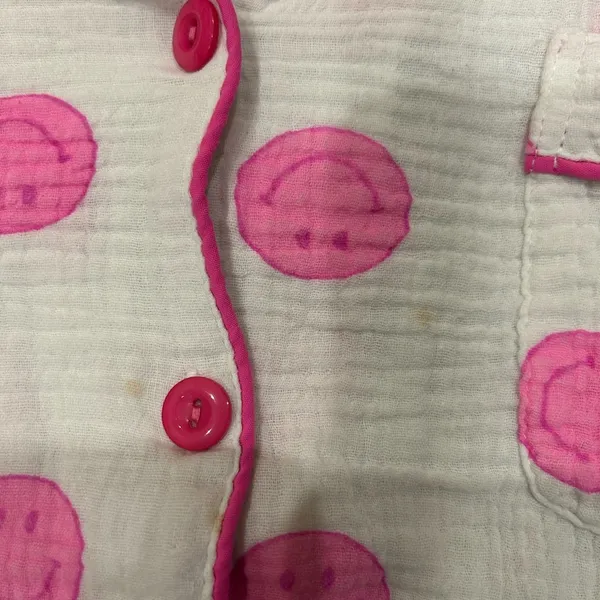 Sassy Shortcake Smiley Dreams Pink Preppy Cotton Pajama Set size medium - Image 4