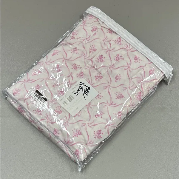 LoveShackFancy Floral Trellis Silky Robe Pink Sash Belt Pockets Small Medium NEW - Image 4