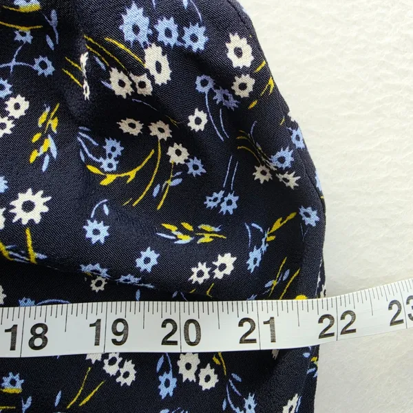 Madewell Seamed Flutter Sleeve Maxi Dress Navy Floral V-Neck NU512 Size 0 - Image 10