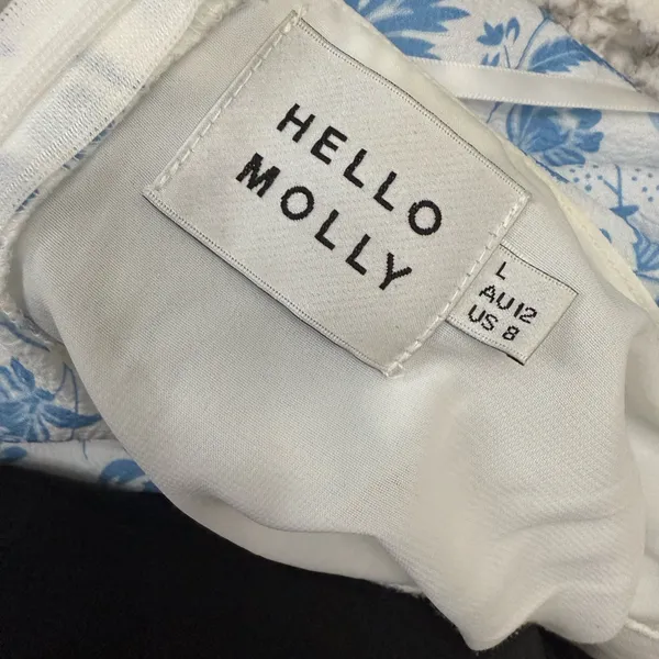 Hello Molly full of fun blue tiered maxi dress size L - Image 4