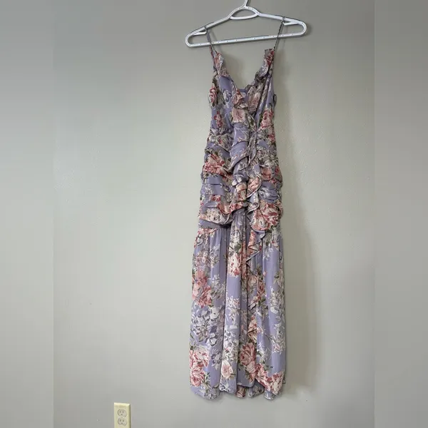 Free People ASTR The Label Kiana Floral Ruched Midi Dress Size XS - Image 6