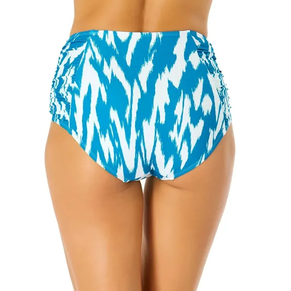 Anne Cole Womens Bikini Bottom Size S Turquoise High Waist Swim Bottom Beach - Image 2