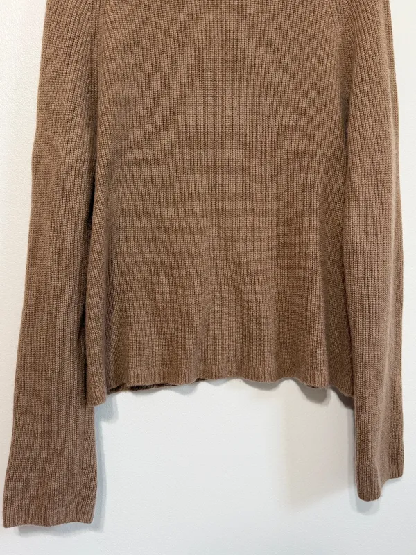 Quince Mongolian Cashmere Fisherman Crewneck Sweater Size XL Women’s Tan Brown - Image 5