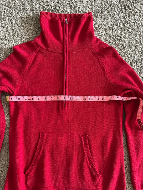 Lauren Ralph Lauren Classic Red Quarter Zip Pullover L/G - Image 7