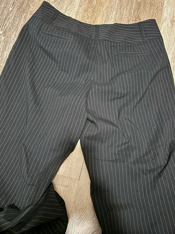 Harve Benard Black Pinstripe Pants - Image 9