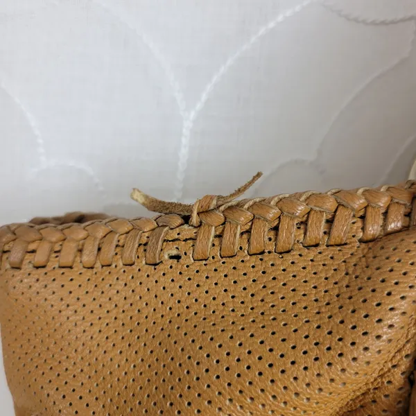 Kate Landry Womens Purse Shoulder Bag One Size Brown Camel Leather - Image 7