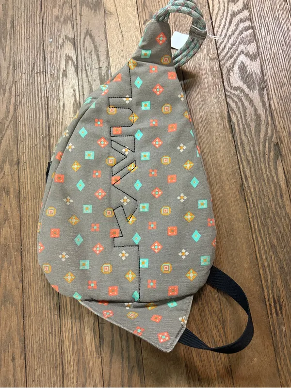 Kavu Sling Bag with Turquoise and Coral Accents - Image 2