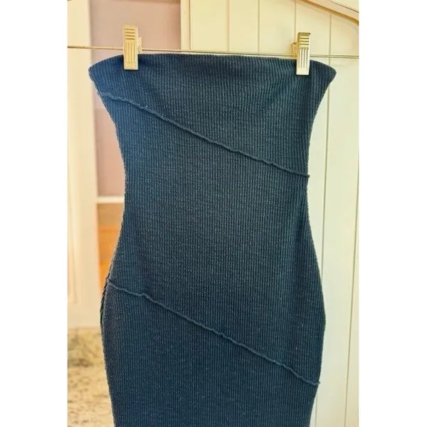Princess Polly Oscar Black Strapless Ribbed Maxi Dress Bodycon Mermaid US 2 - Image 6