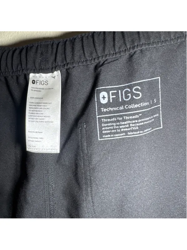 FIGS Scrub Pants Black Size S 30” inseam - Image 7