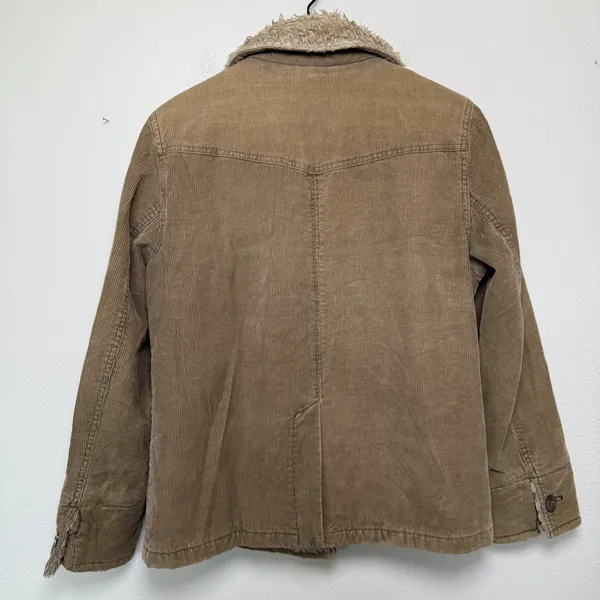 VTG 90s y2k Braetan Women Sherpa Lined Corduroy Jacket‎ Large Brown Western Boho - Image 11