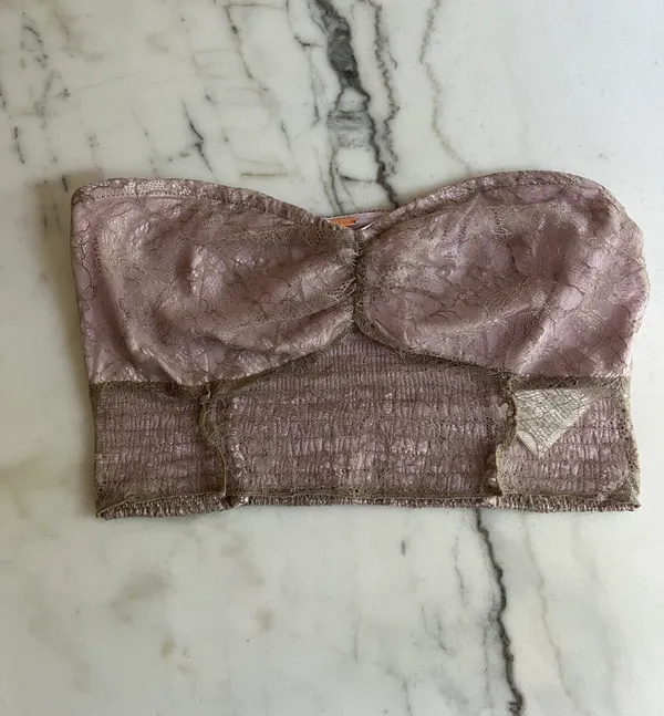 Free People Shape Of You Lilac Purple Lace Set Strapless Top Skirt - Image 6