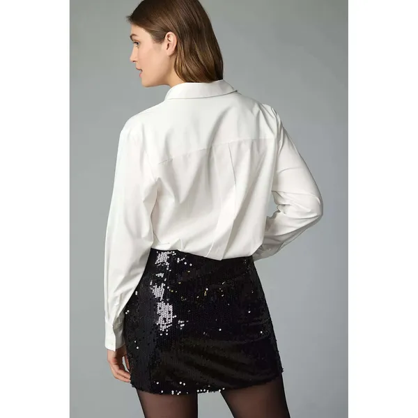 Anthropologie‎ Mare Mare Button-Down Sequin Twofer Mini Dress XS Party Cocktail - Image 2