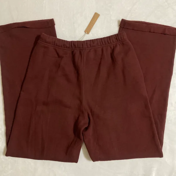 SKIMS Cotton Fleece Straight Leg Pants S - Image 3