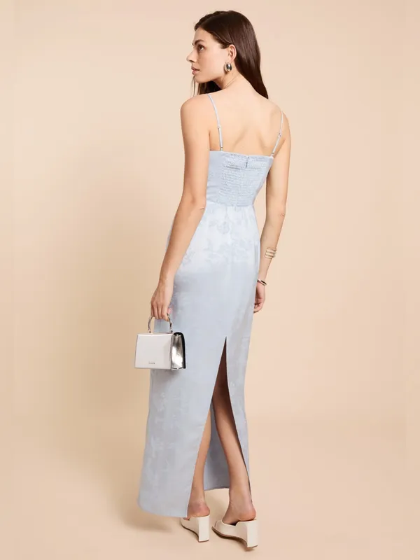NWT Few Moda Kourt Calla Dress size 4 Maxi Midi blue floral baby blue Tibi - Image 2