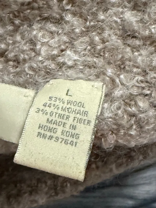J. Jill Women’s Sweater Brown Mohair Wool Combination Size L cozy Luxe - Image 4
