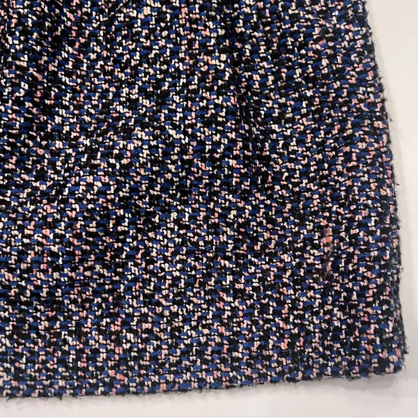 French Connection Multi-Color Tweed w/ Black Contrast A-Line Mini‎ Skirt Size 6 - Image 6