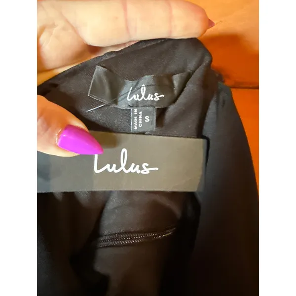 Lulus Love In Your Eyes Black Knotted Mermaid Maxi Dress Bridesmaid Party Small - Image 6