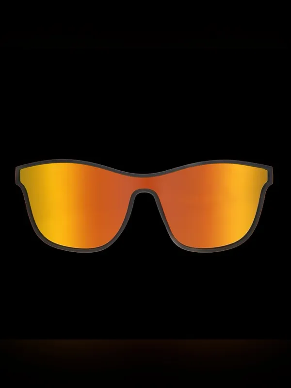 goodr VRG Mirrored Shield Sunglasses Black frame From Zero To Blitzed unisex New - Image 2