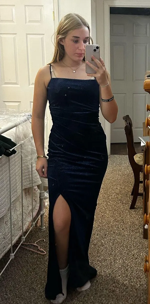 Navy Blue Homecoming Dress Dillard's - Image 2