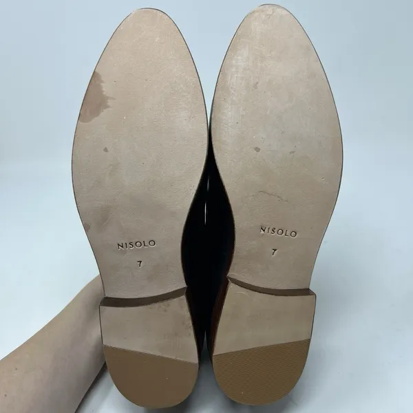 Nisolo Everyday Slip-On Leather Loafers Shoes Women's Size 7 Black Preppy Casual - Image 12
