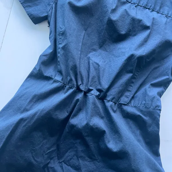 J. Crew dress size 4 blue short sleeve button up midi - Image 5