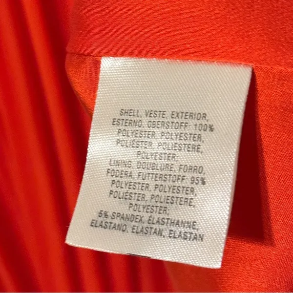 Anthropologie Maeve Edie Pleated Swing Dress Size 8 Orange - Image 8