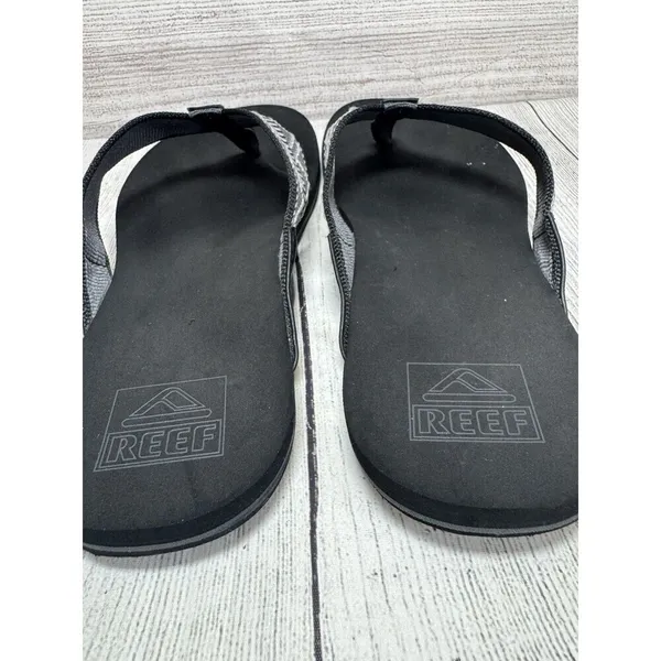 Reef Sandals Women's Size 9 Black White Spring Woven Flip Flops Thong - Image 4