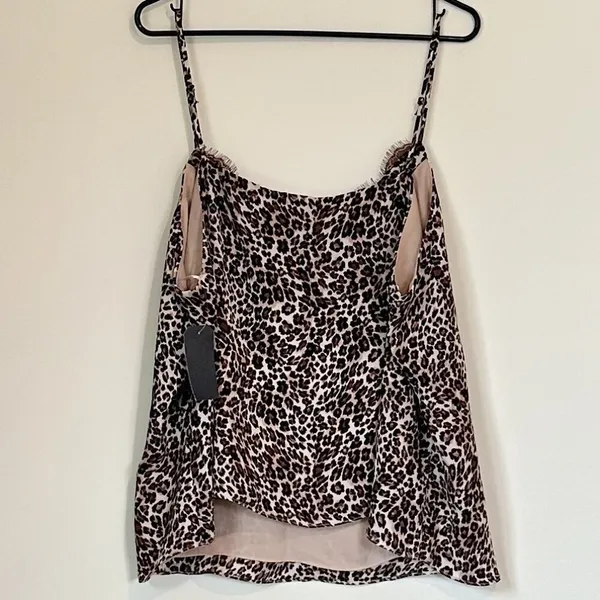 NWT Melrose & Market Cheetah Print Lace Camisole - Size: 2X - Image 6