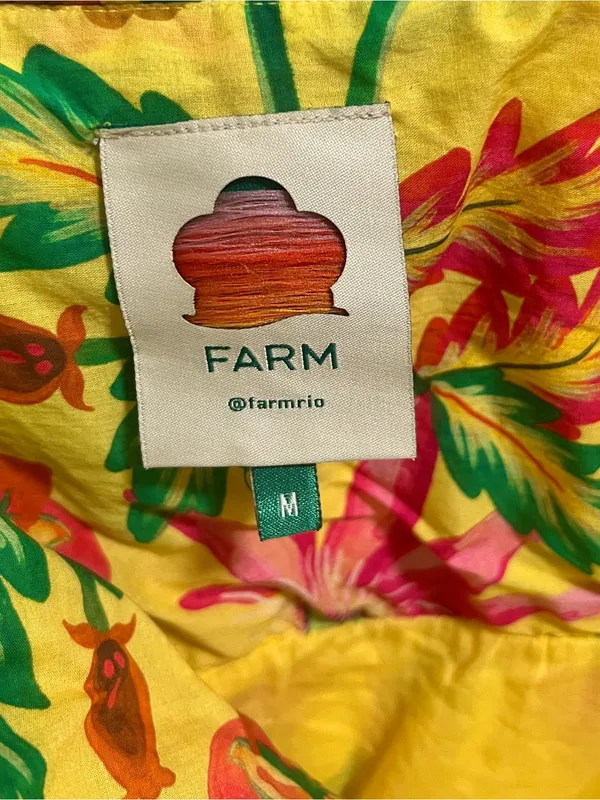Farm Rio Delicate Fruit Garden A-Line Skirt M - Image 3