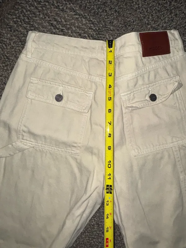 Hidden Jeans Size 27 Women’s Straight Mid Rise Carpenter Cream Denim EUC - Image 4