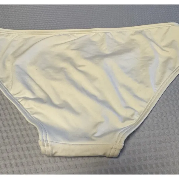 Kate Spade New York Women's Bikini Bottom Classic Hipster Cut Cream SZ Large NWT - Image 11